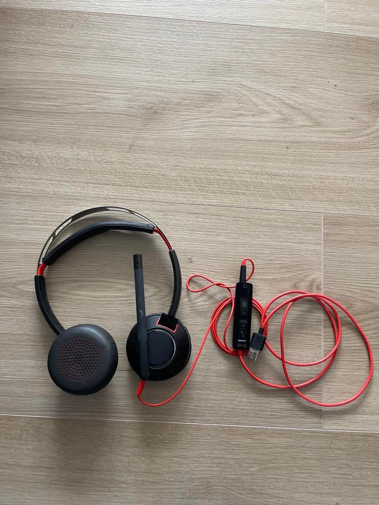 Poly USB Headset met Microfoon - Ideaal voor Thuiswerken, Ophalen of Verzenden, Gebruikt, Op oor (supra aural), Overige merken
