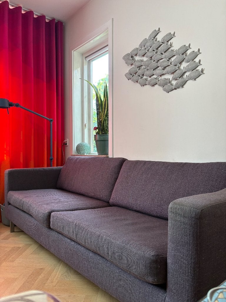 Bank gratis ophalen, Huis en Inrichting, Banken | Bankstellen, Gebruikt, Rechte bank, Driepersoons, 200 tot 250 cm, 75 tot 100 cm