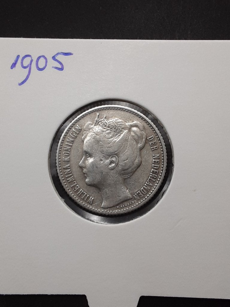 1/2 gulden 1905 Koningin Wilhelmina, ½ gulden, Verzenden, Zilver, Koningin Wilhelmina