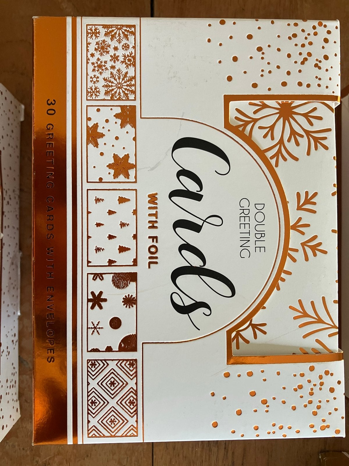 8 dozen luxe dubbele kerstkaarten met folie – nieuw, Diversen, Ophalen of Verzenden, Nieuw