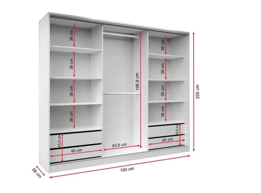 💎Design kledingkast – bezorging & montage inbegrepen 🚚🔧, Huis en Inrichting, Met deur(en), Nieuw, 200 cm of meer, Glas