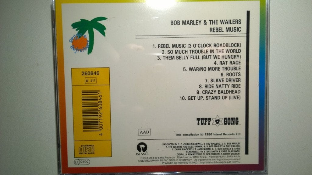 Bob Marley & The Wailers - Rebel Music, Cd's en Dvd's, Ophalen of Verzenden, Reggae, Zo goed als nieuw, Album