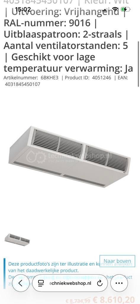 Vrijhangende Airco met 5 Ventilatorstanden en Verwarming, Witgoed en Apparatuur, Airco's, Ophalen, Verwarmen, Nieuw, 3 snelheden of meer