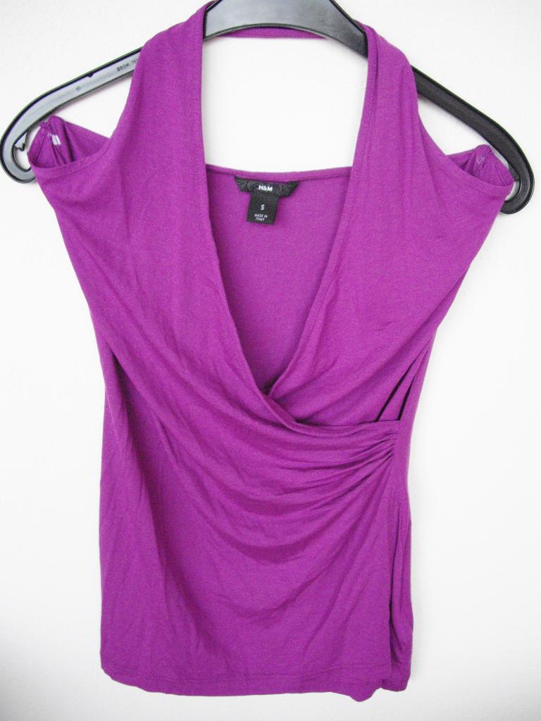 Nieuwe Cyclaam / Paarse HALTER OVERSLAG Top Singlet S / 36, Kleding | Dames, Tops, H&M, Verzenden, Paars, Nieuw