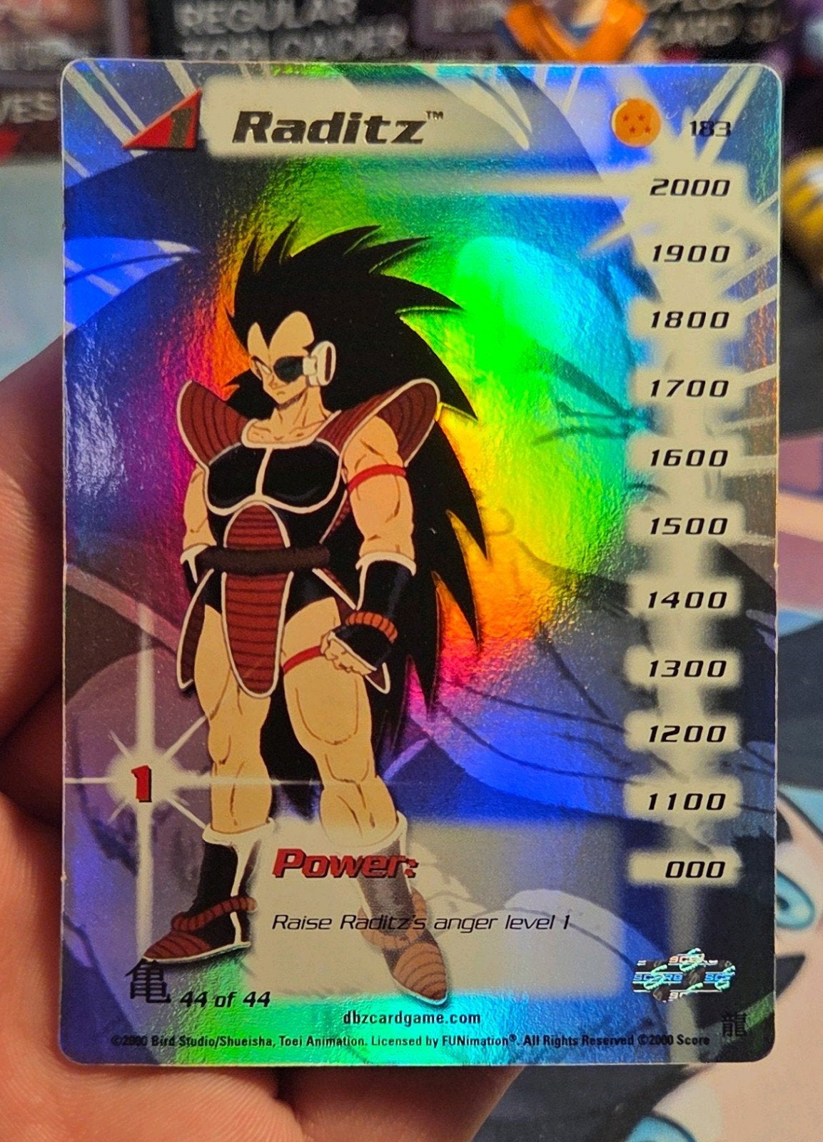 Raditz 183 DBZ Saiyan Saga Limited - EXC, Ophalen of Verzenden, Zo goed als nieuw, Meerdere kaarten