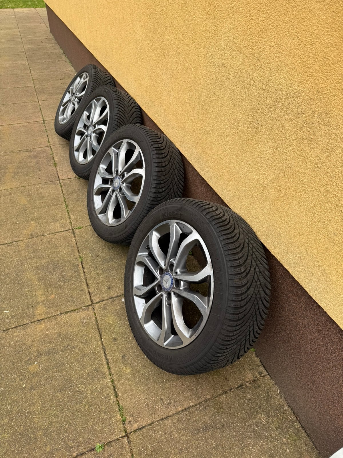 Mercedes W205 velgen + winterbanden 225/50 R17 met TPMS, Auto-onderdelen, Banden en Velgen, Ophalen, Gebruikt, Banden en Velgen