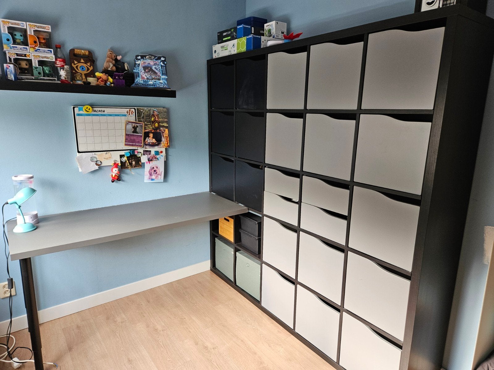 IKEA Kallax kast 5x5, met lades en deuren, Huis en Inrichting, Ophalen, Gebruikt, 150 tot 200 cm, Met lade(s)
