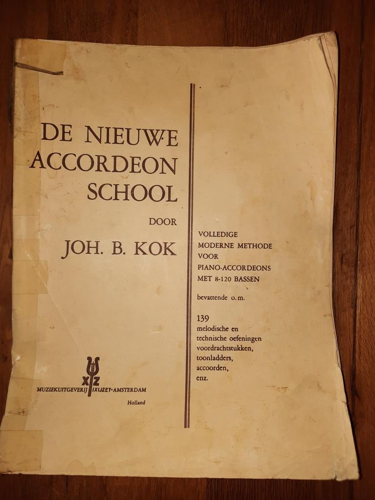 lesboek De nieuwe accordeon school-Joh. B. Kok-zie tekst adv, Gebruikt, Overige genres, Les of Cursus, Ophalen of Verzenden