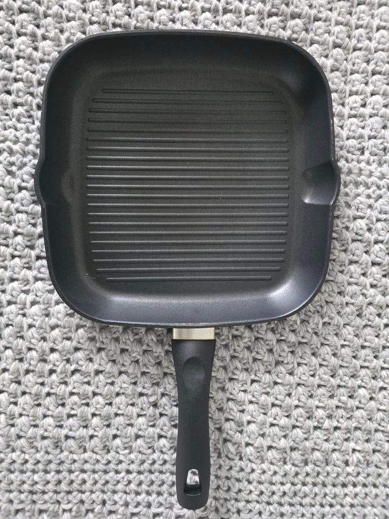 Ballarini Ribbelpan - Koekenpan - Inductie - Zwart, Ophalen of Verzenden, Zwart, Metaal, Overige merken