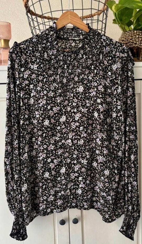 Leuke zwart lila gebloemde tuniek Zusss maat xl, Kleding | Dames, Ophalen of Verzenden, Zo goed als nieuw, Maat 42/44 (L), Zwart