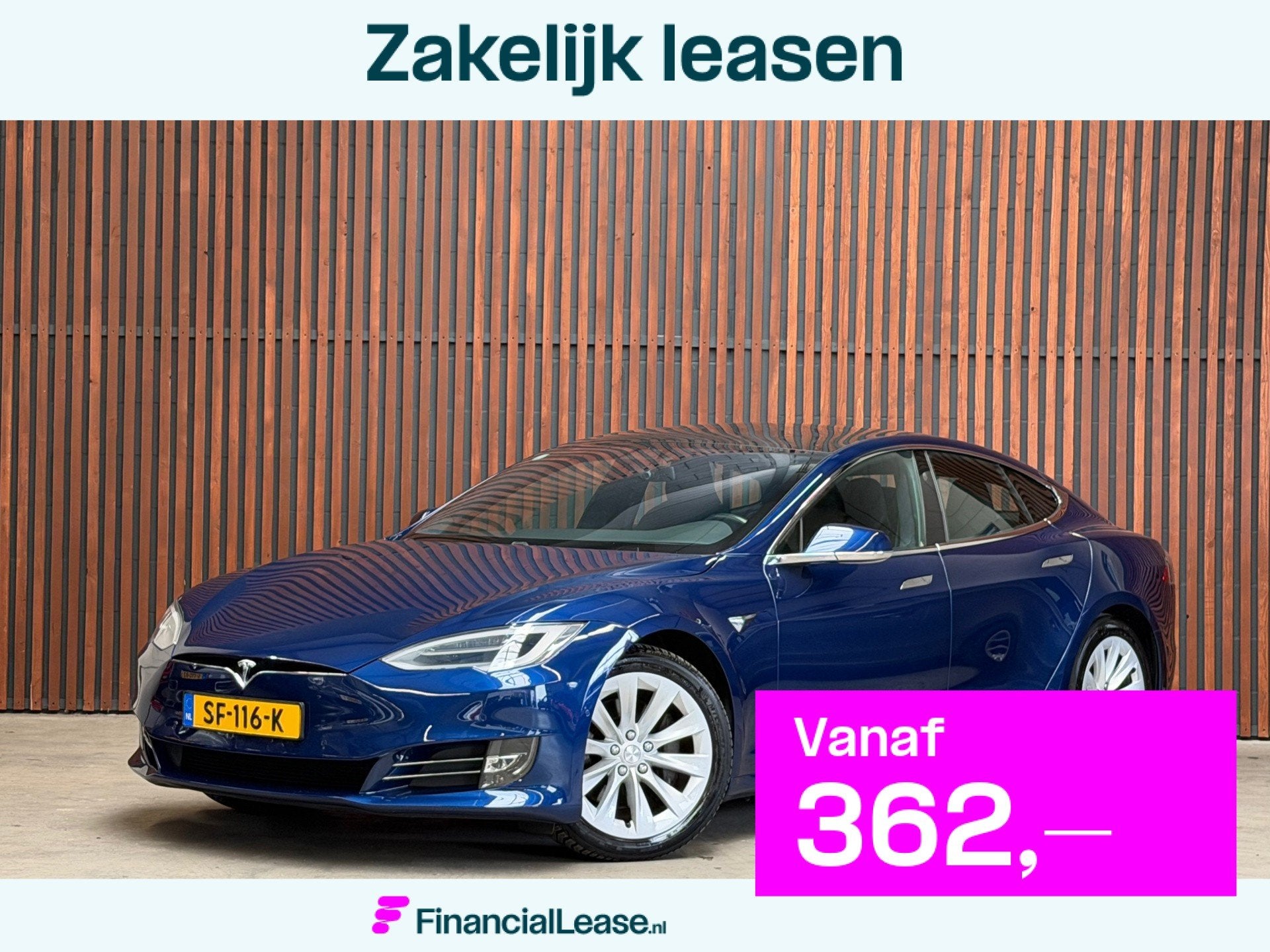 Tesla Model S 75D Base, Gebruikt, Zwart, Lease, Hatchback