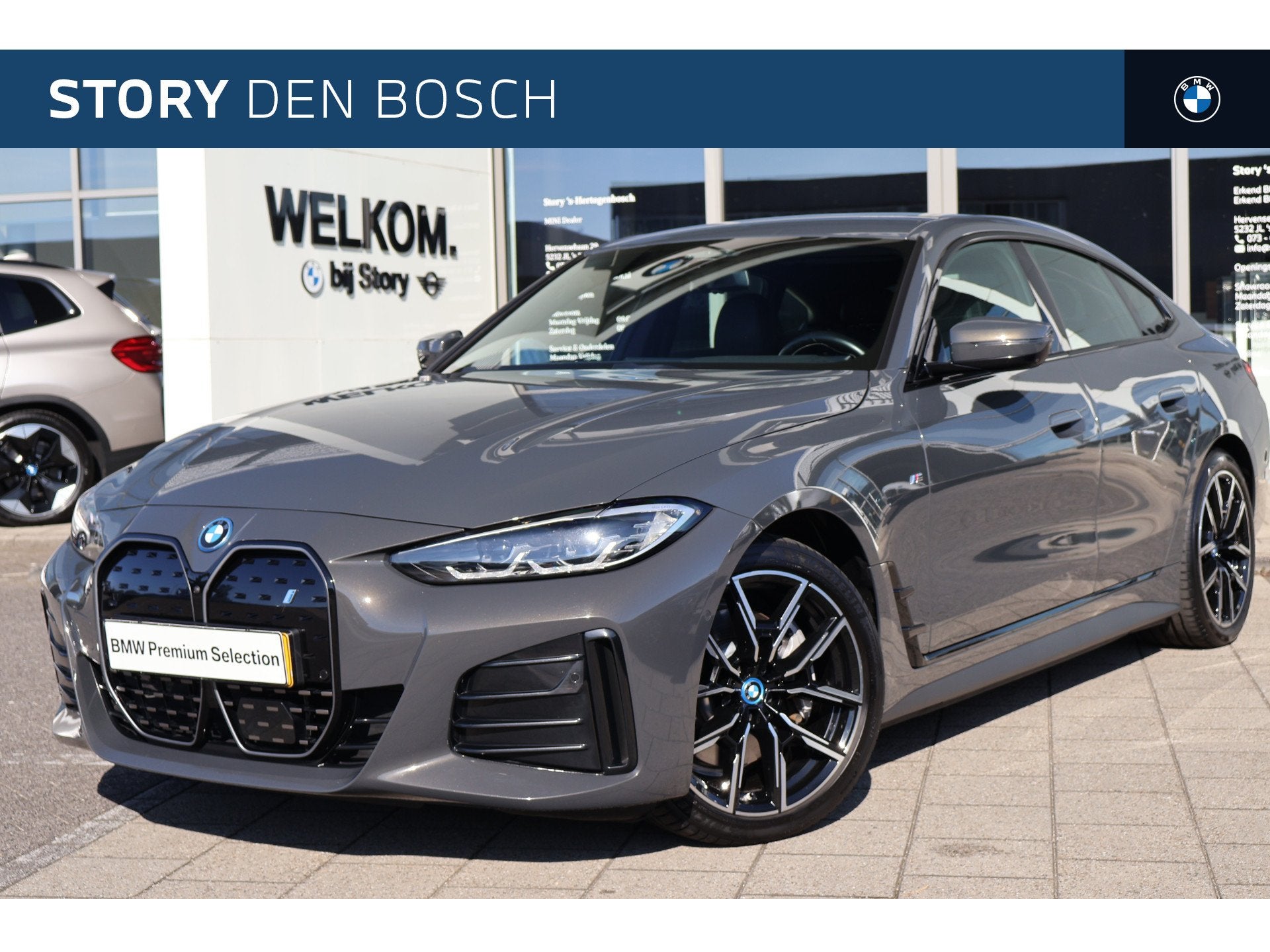 BMW i4 eDrive40 High Executive M Sport / Stoelverwarming / P, Auto's, Dealer onderhouden, Achterwielaandrijving, Gebruikt, Met garantie (alle)