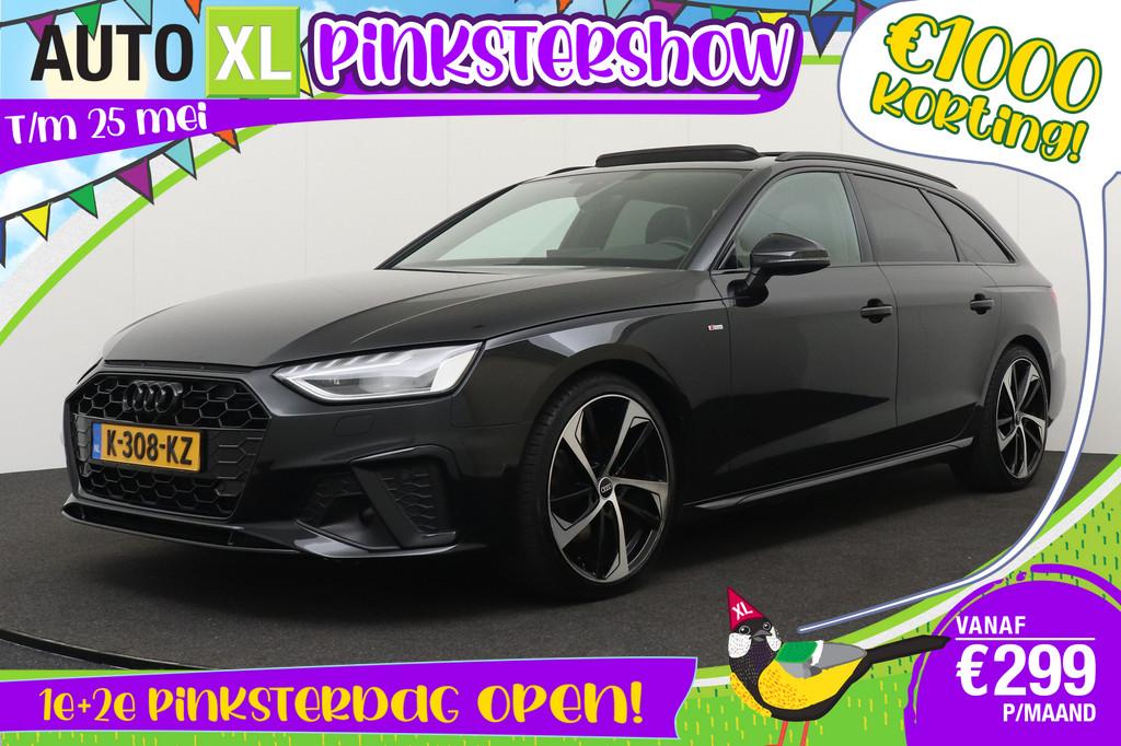 Audi A4 Avant 35 TFSI S-Line BlackLine Pano-Dak RS-Leder 19', Gebruikt, 4 cilinders, A4, Zwart
