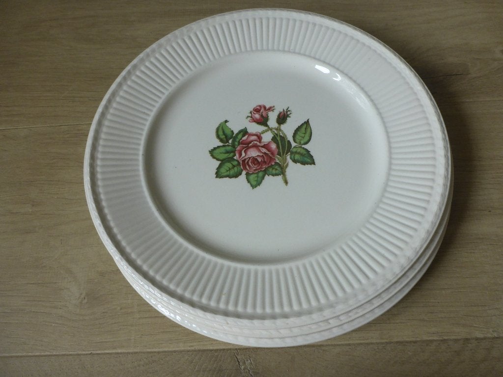 3 dinerborden, Wedgwood Moss rose., Ophalen of Verzenden, Zo goed als nieuw, Bord(en), Wedgwood