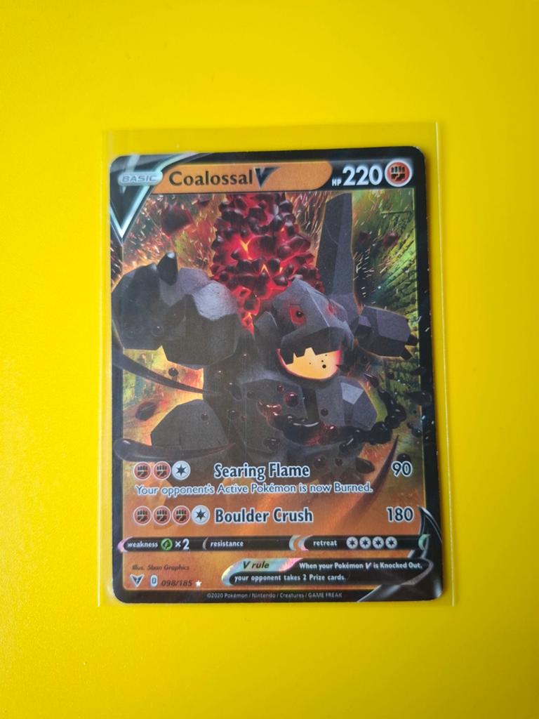 Coalossal, Pokemon, 98/185, Hobby en Vrije tijd, Verzamelkaartspellen | Pokémon, Verzenden, Zo goed als nieuw, Losse kaart, Foil