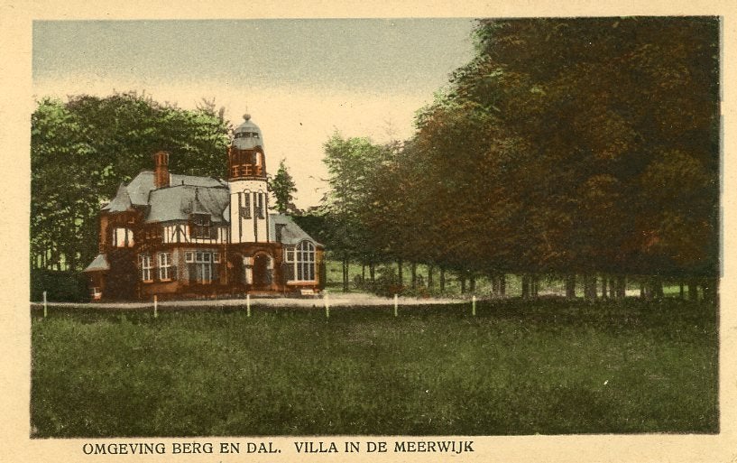 BERG en DAL – Villa in de Meerwijk 1921 (DR146), Verzenden, 1920 tot 1940, Gelopen, Gelderland