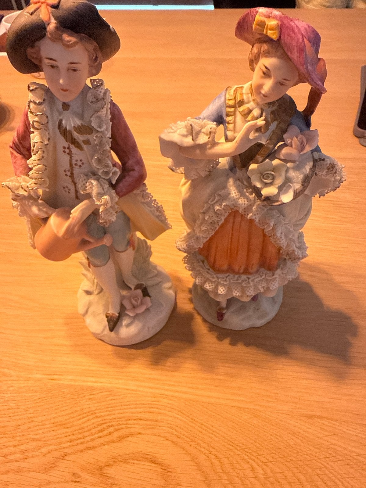 Vintage Ceramic Lefton #389 Victorian And Woman Dresden Lace, Ophalen, Gebruikt, Mens