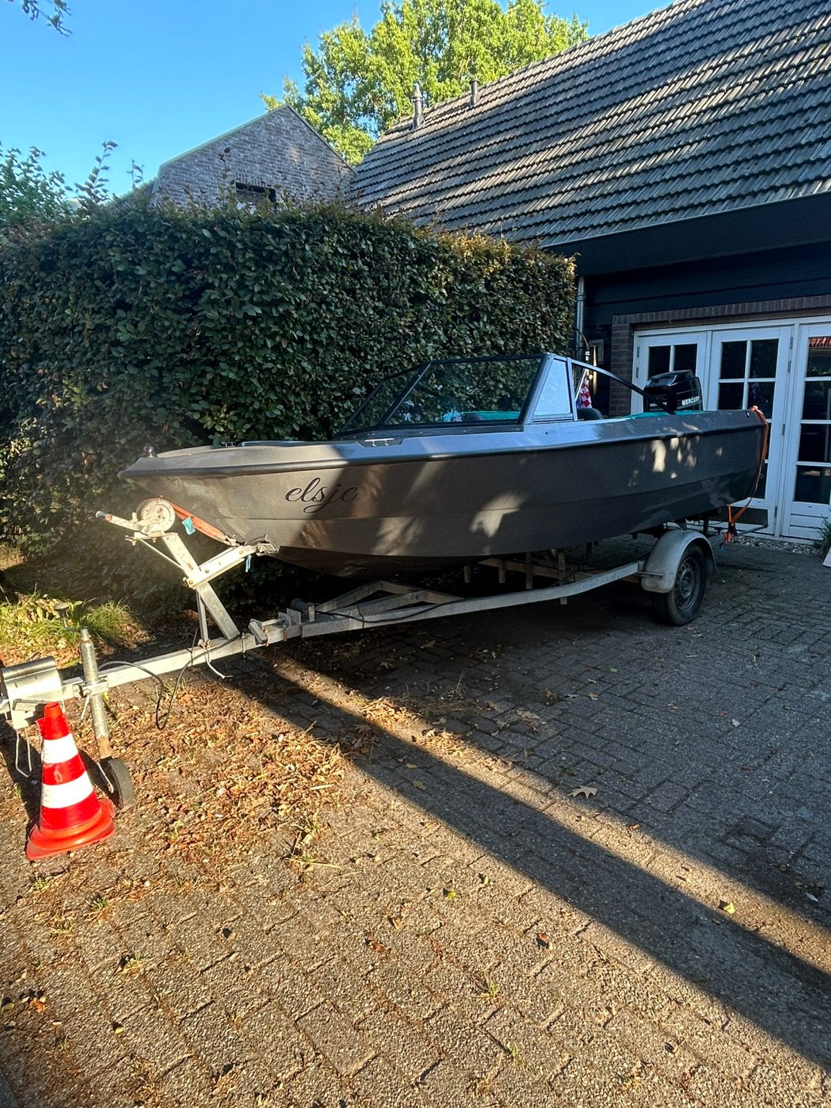 Bouwboot, Ophalen, Gebruikt, 4 m, Buitenboordmotor