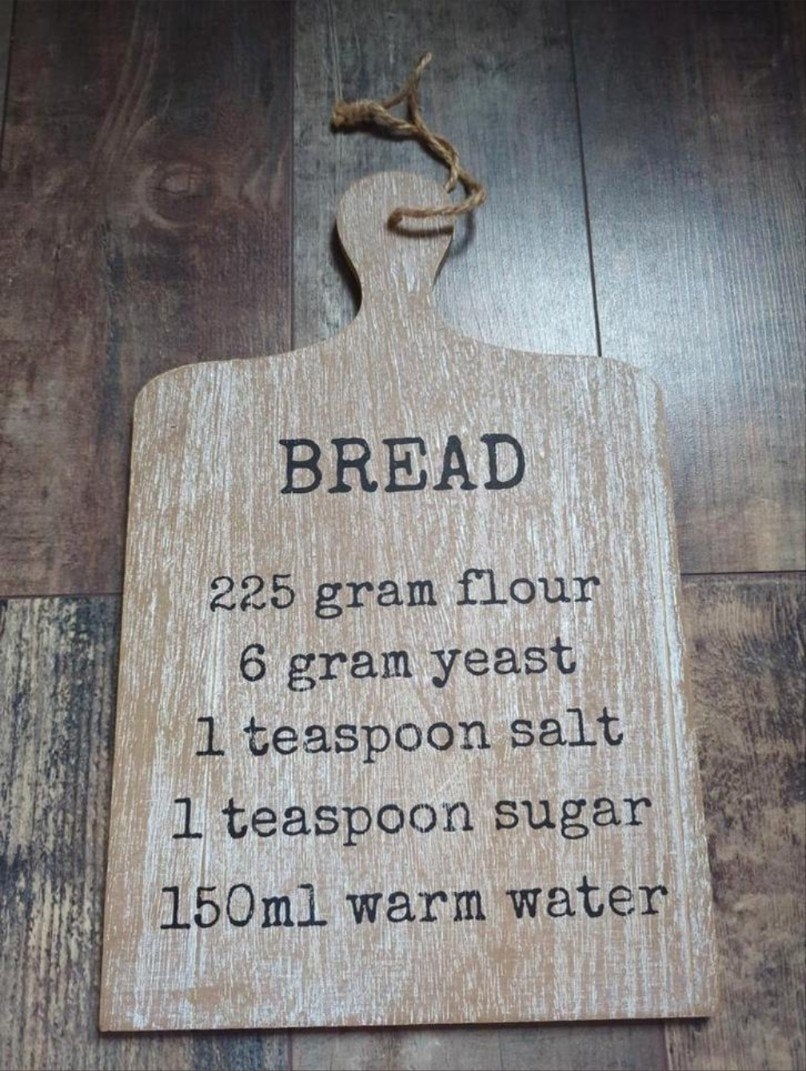 Houten tekstbord - bread, Huis en Inrichting, Woonaccessoires | Tekstborden en Spreuken, Ophalen of Verzenden, Zo goed als nieuw