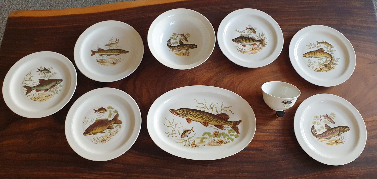 Servies nieuw vis borden ovale serveer bord kom, Huis en Inrichting, Keuken | Servies, Ophalen, Nieuw, Porselein, Overige stijlen