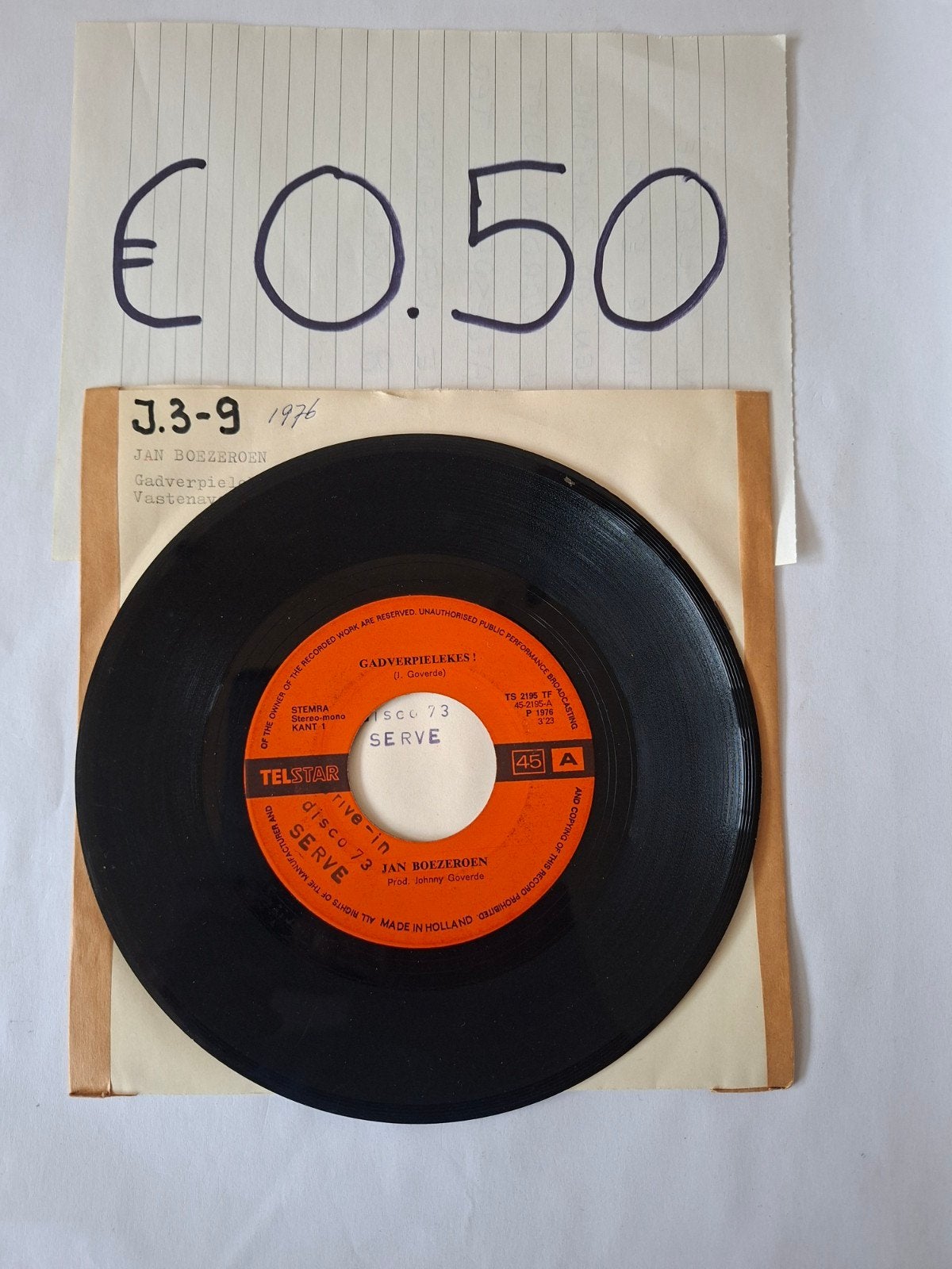 Jan Boezeroen, Ophalen of Verzenden, Gebruikt, 7 inch, Levenslied of Smartlap