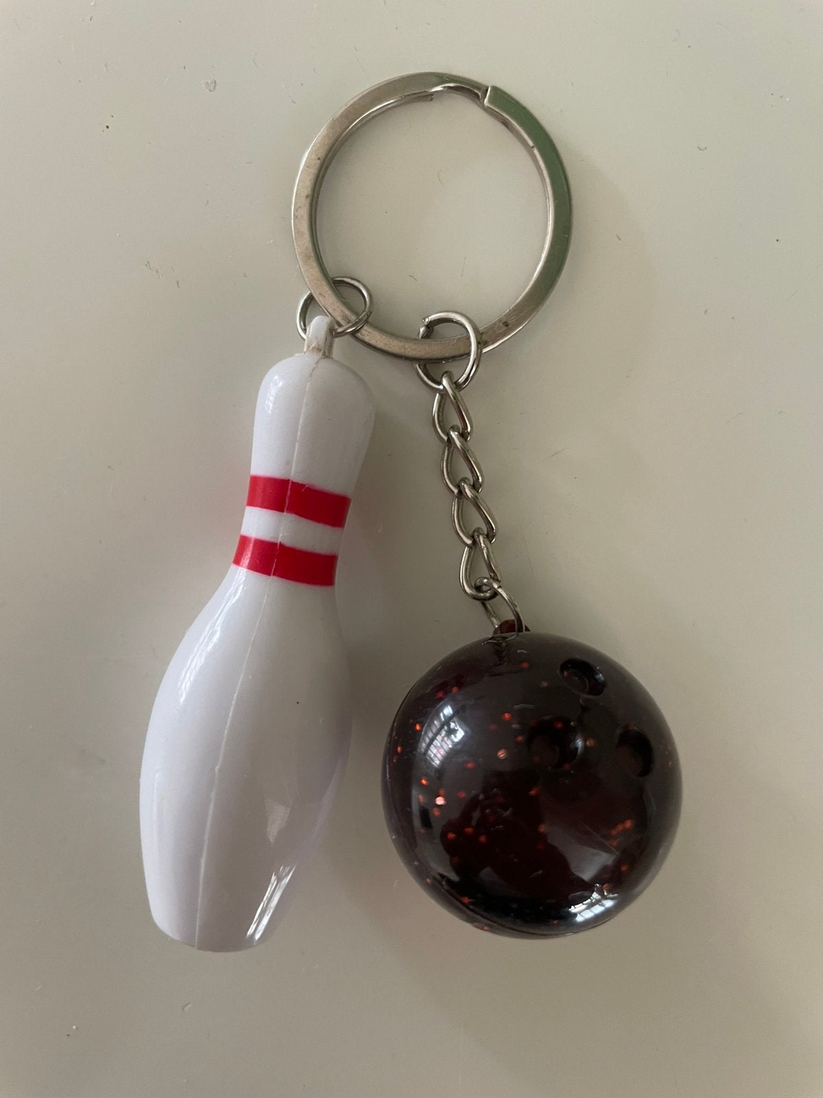 Vintage bowling keychain – bowlingpin & bal, Ophalen of Verzenden, Gebruikt, Sport