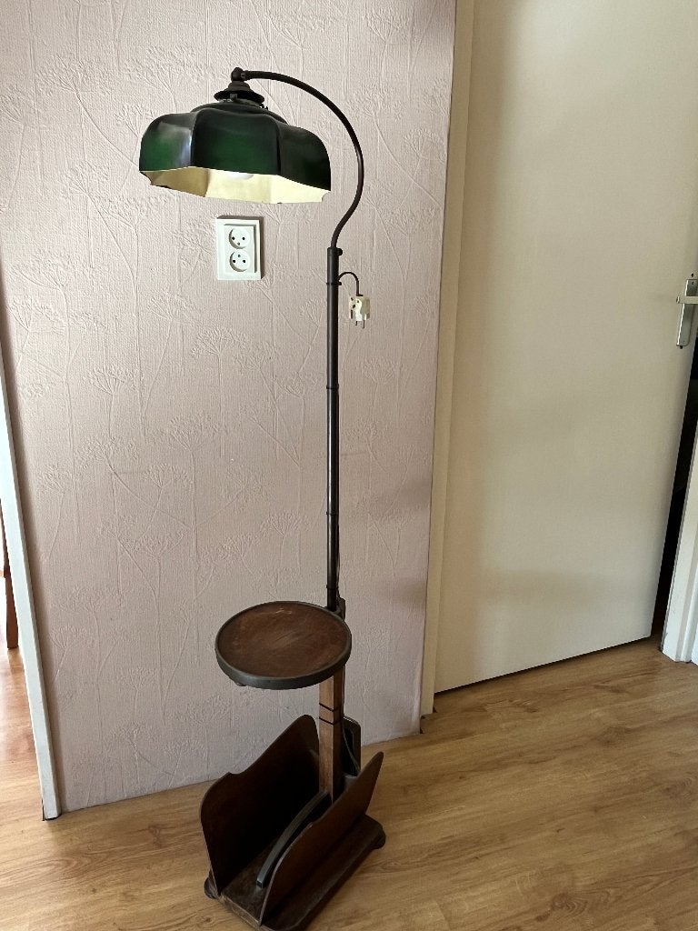 te koop antieke "smoking companion" vloerlamp, Huis en Inrichting, Ophalen, Gebruikt, Art Deco, 150 tot 200 cm