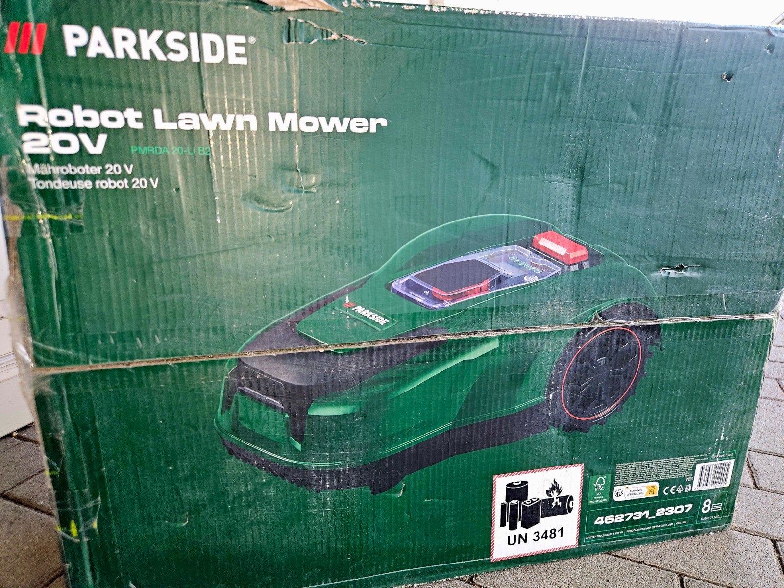 Parkside 20V Robotmaaier PMRDA 20-Li B2 incl. ACCU, Ophalen, Minder dan 30 cm, Accu-grasmaaier, Nieuw