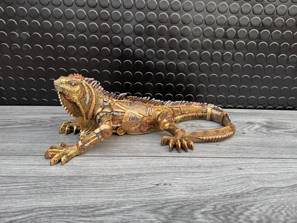 leguaan (steampunk) 13hoog 38lang/Nieuw!, Ophalen of Verzenden, Nieuw, Dier