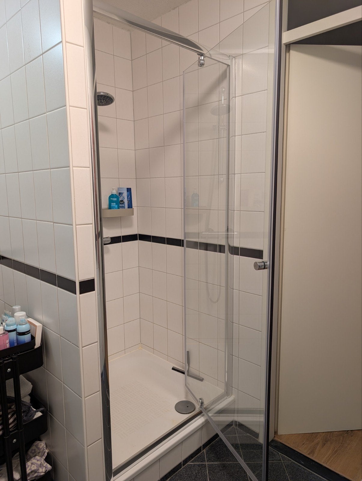 Praxis Aquavive Zanzibar Douchedeur 90x200cm Chroom, Ophalen, Zo goed als nieuw, Chroom, Douche