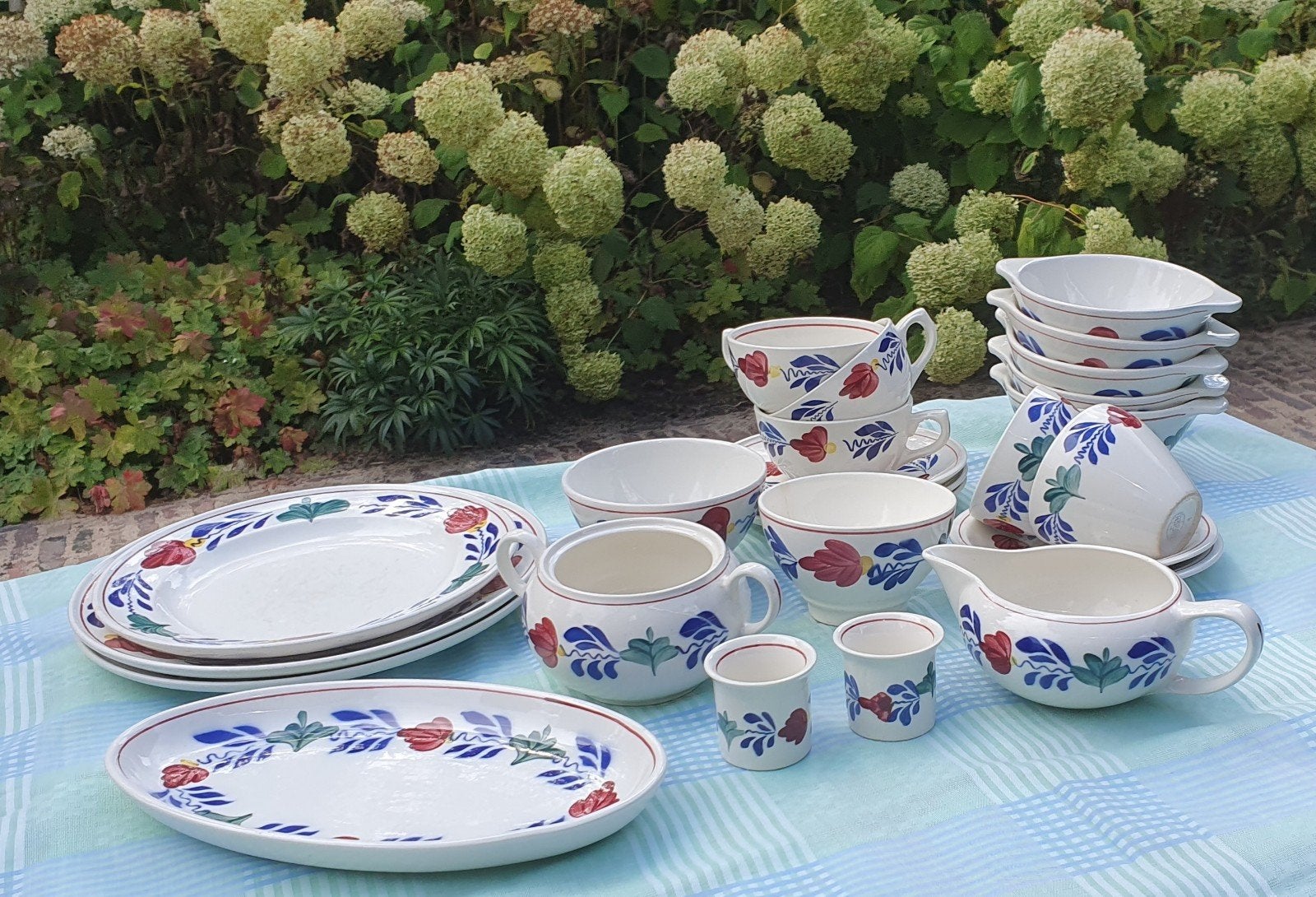 Servies Boerenbont, Ophalen, Gebruikt, Aardewerk, Landelijk/Boerenbont