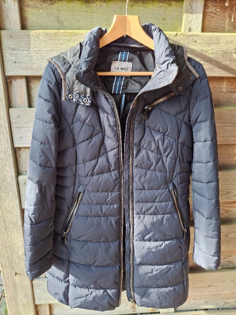 dames winterjas blauw, Ophalen of Verzenden, Zo goed als nieuw, Maat 38/40 (M), Blauw