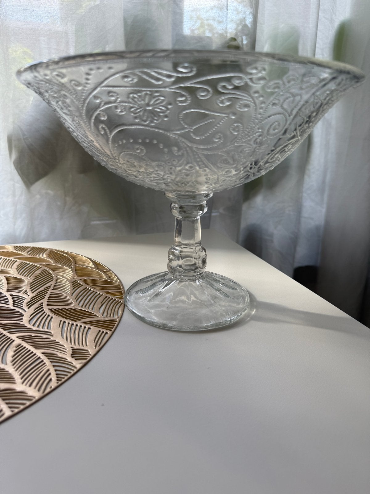 Antieke Fruitschaal Zabkowice Glas, Antiek en Kunst, Ophalen