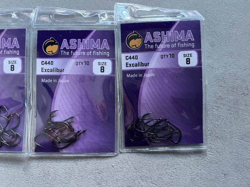 adv 156 / NIEUW set 4 pakjes karperhaken ASHIMA C440, Watersport en Boten, Hengelsport | Karpervissen, Ophalen of Verzenden, Nieuw
