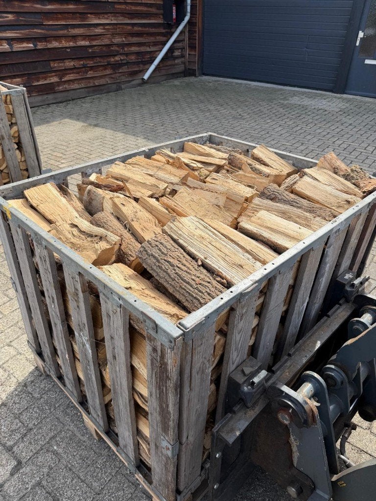 Mooi droog haardhout eiken, klaar voor gebruik., Tuin en Terras, Haardhout, Minder dan 3 m³, Ophalen, Eikenhout, Blokken