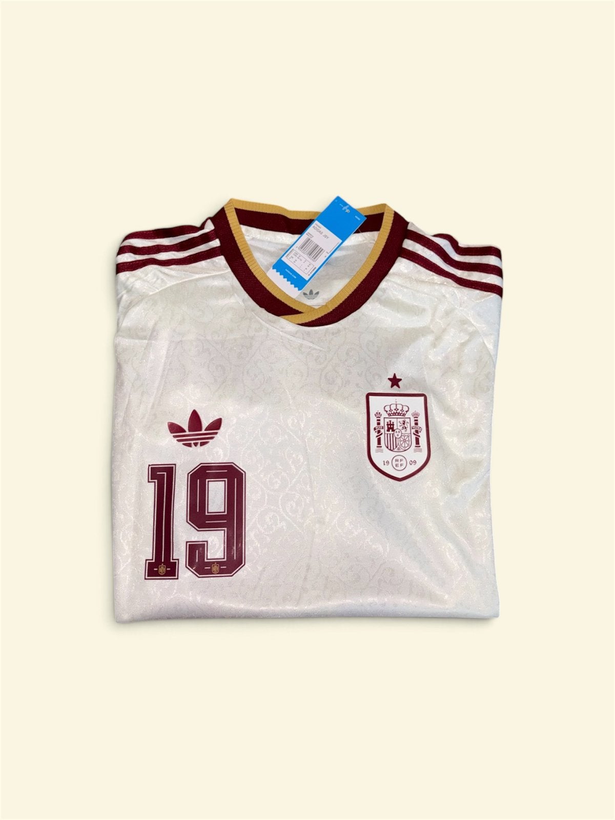 Official Spain Jersey – Lamine Yamal #19, Verzenden, Nieuw, Maat 48/50 (M), Beige