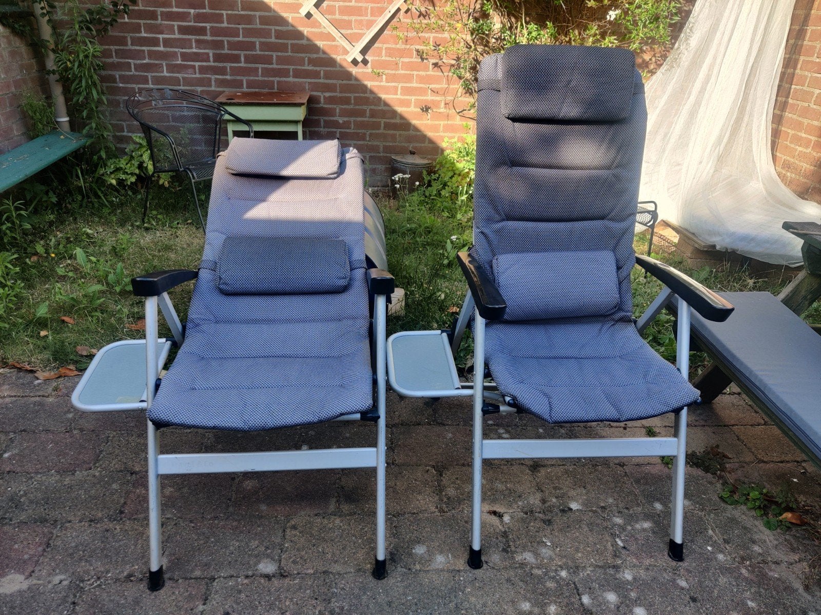 2 camping stoelen met tafeltje, Ophalen, Campingstoel