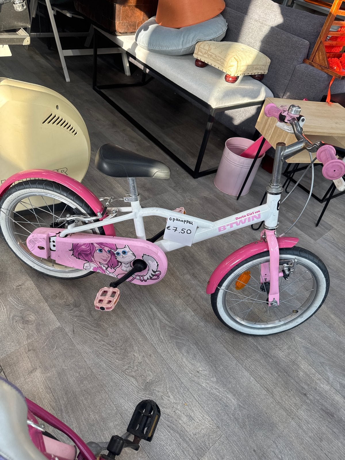 B'Twin kinderfiets - Opknapper, Ophalen of Verzenden, Gebruikt, Velgrem, 16 tot 20 inch