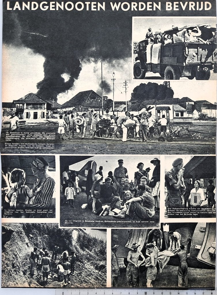 Leger Indië 1946; landgenoten worden bevrijd in Indië, Verzenden, 1940 tot 1960, Gebruikt, Overige onderwerpen