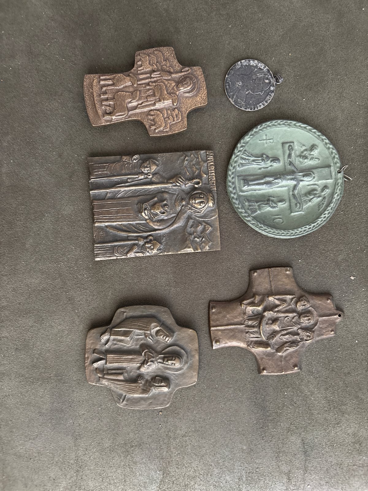 Collectie religieuze medailles en plaquettes, Ophalen of Verzenden