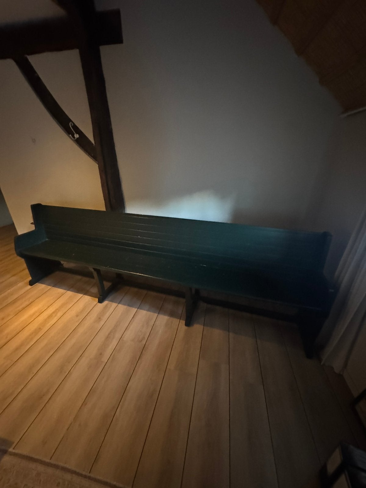 Oude stationsbank 3 meter, Ophalen, Gebruikt, Tweepersoons, Overige maten