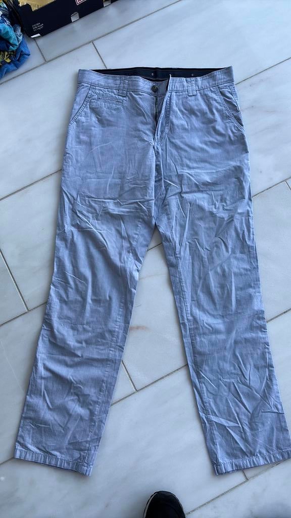 Traffic pantalon blauw wit streepje maat 50, Kleding | Heren, Broeken en Pantalons, Ophalen of Verzenden, Zo goed als nieuw, Maat 48/50 (M)
