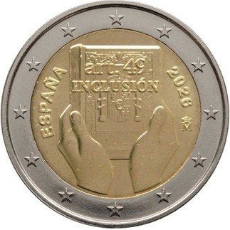 Speciale 2 Euro SPANJE 2026 Bescherming, Rechten & Inclusie", Postzegels en Munten, Munten | Europa | Euromunten, Verzenden, Spanje