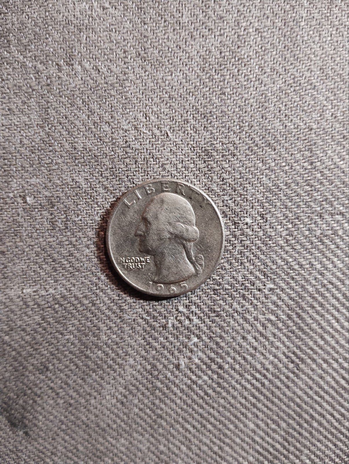 Amerikaanse Quarter Dollar munt 1965 (M-0222), Ophalen of Verzenden, Noord-Amerika, Losse munt