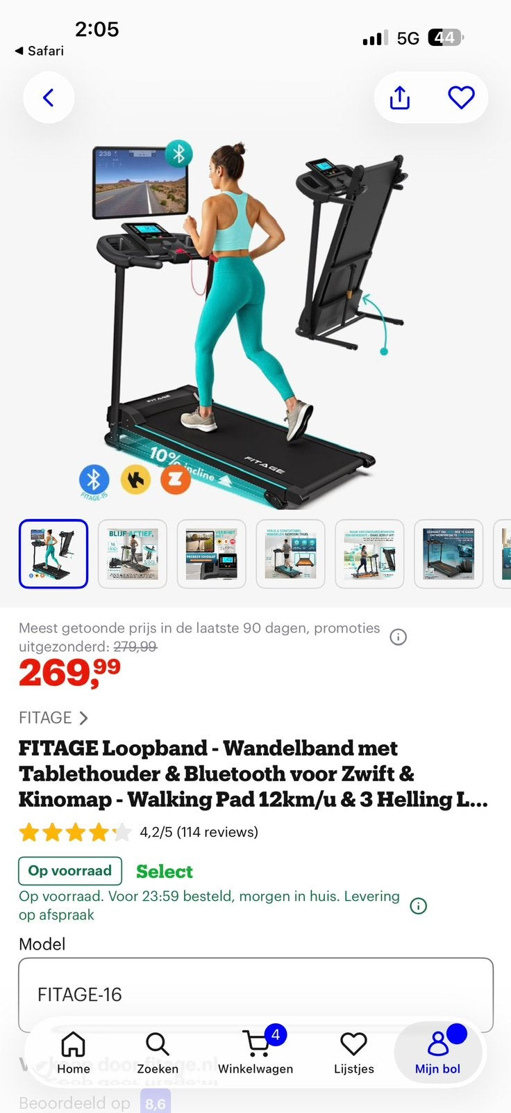 Loopband, Ophalen, Zo goed als nieuw, Loopband