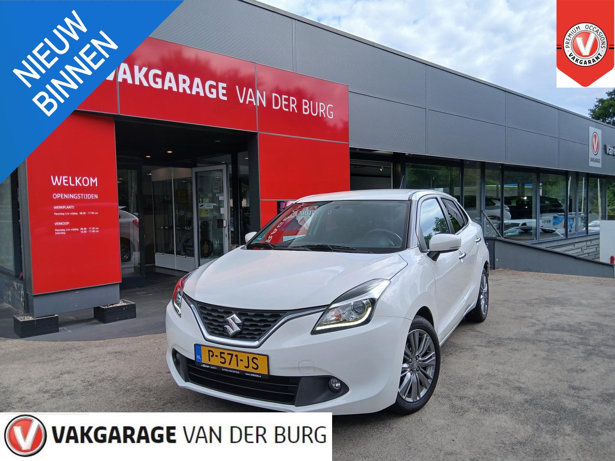 Suzuki Baleno 1.0 Boosterjet High Executive Camera, Auto's, Stof, Gebruikt, Wit, Bedrijf