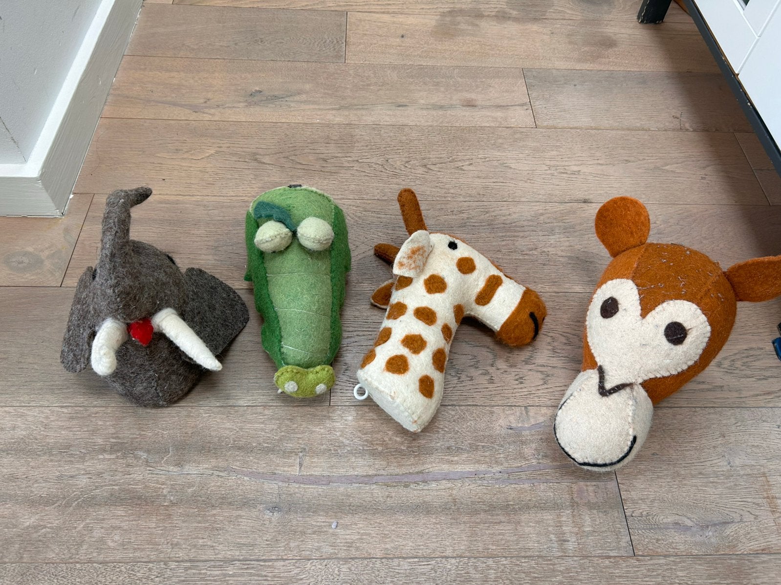 4 X Vilten dierenkoppen wanddecoratie, Ophalen, Zo goed als nieuw, Jongen of Meisje
