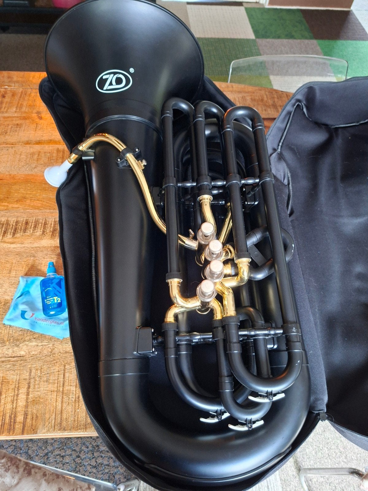 Bb Bas Kunststof ZO ZTU-20 Zwart met gigbag en accessoires, Ophalen, Zo goed als nieuw, Koperblazer, Met koffer of draagtas