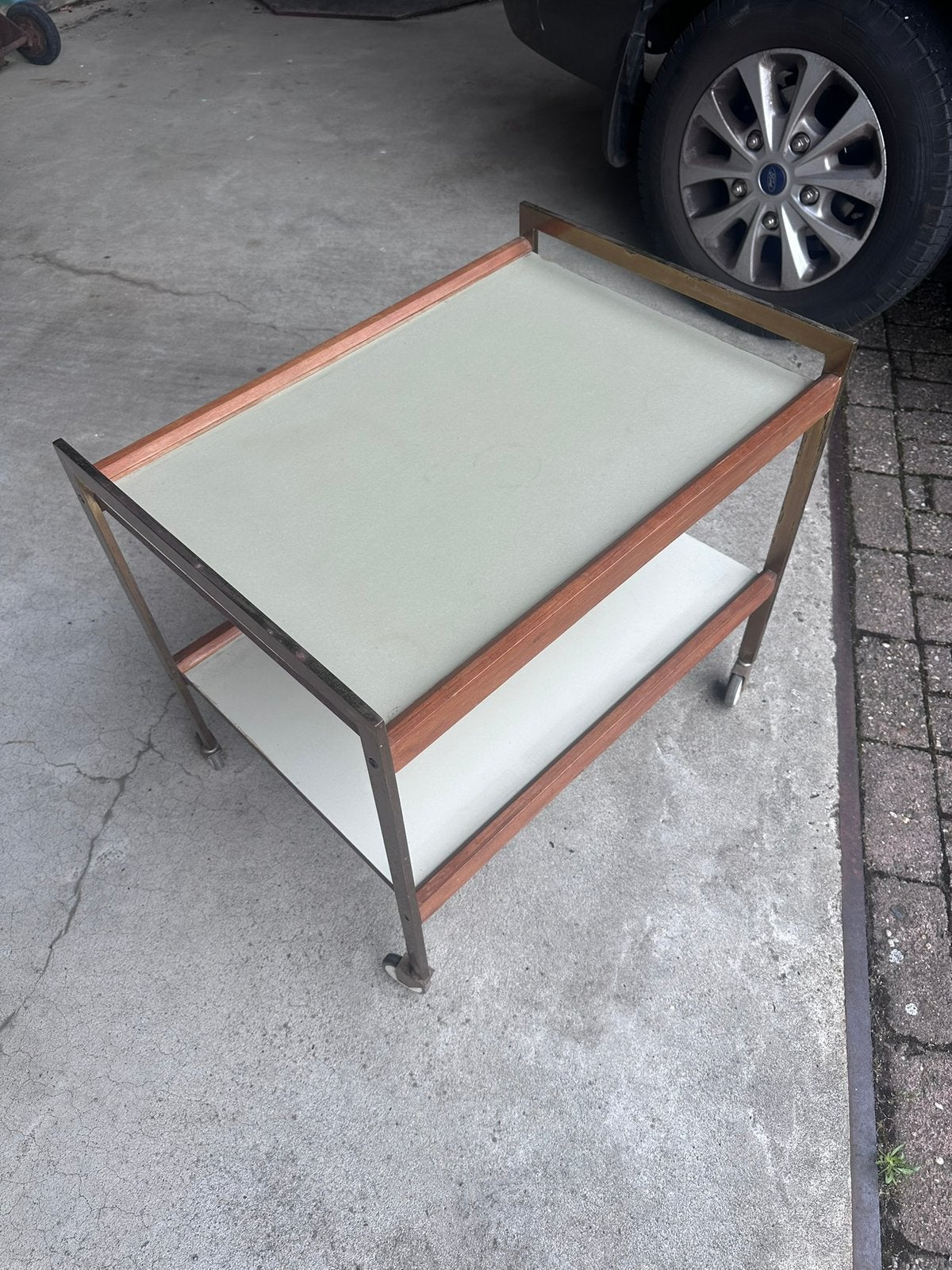 Jaren 50 serveerwagen tafel design retro, Antiek en Kunst, Ophalen