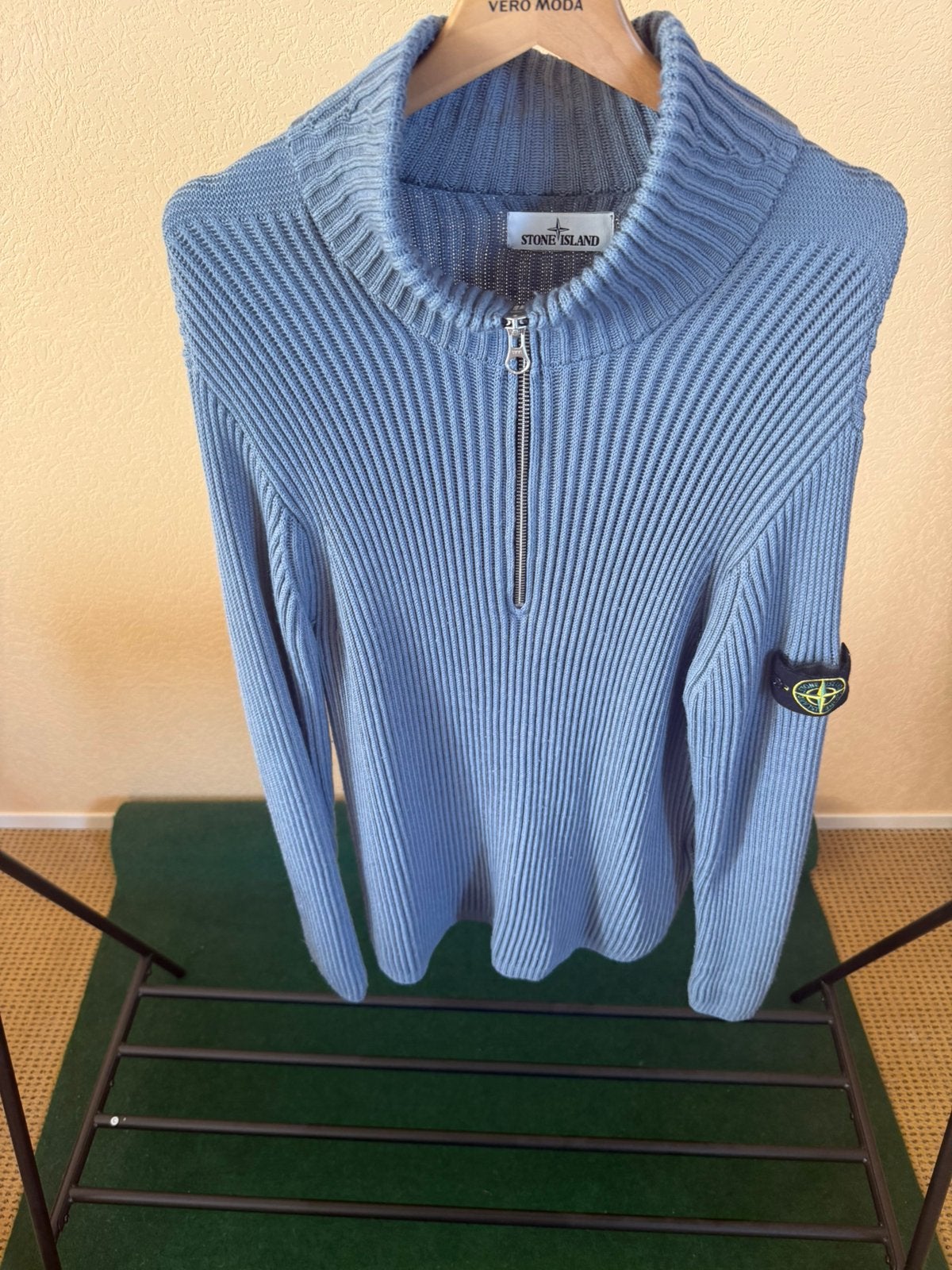 Stone island trui zip up, Verzenden, Gedragen, Maat 52/54 (L), Blauw
